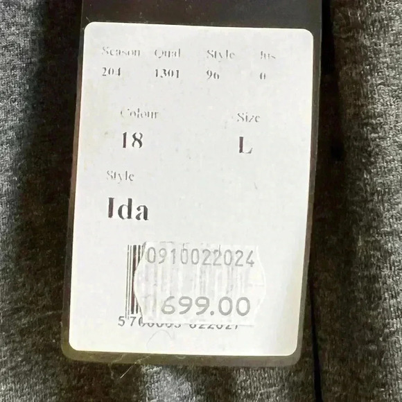 PBO Pleated Gray Ida Short Sleeve Bubble Dress Size Large NWT - Picture 10 of 11